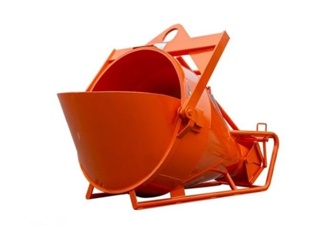 Beco beton(stort)kubel 300 liter origineel liggend, onderlossend, eigengewicht van 115 kilogram en een maximale massa last van 835 kilogram