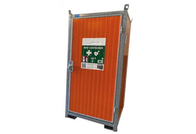 EHBO container unit | BHV container unit infra | AED Container Infra | Mobile EHBO Container Post | Basic uitvoering | AV2