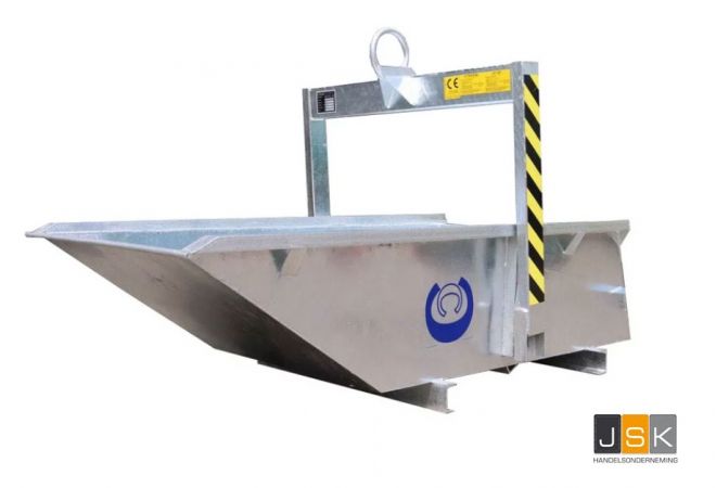 Kraancontainer type B 1m³ (2000kg) | Afval kantelcontainer | type KC-1B 1.000 ltr. | 1 m³ 2000 Kg | NEN-13155 Aboma Keboma gekeurd Conform de EU richtlijn 92/58