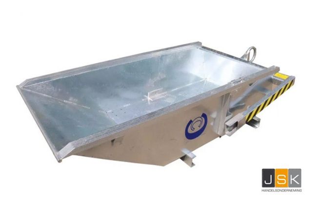 Kraancontainer type B 1m³ (2000kg) | Afval kantelcontainer | type KC-1B 1.000 ltr. | 1 m³ 2000 Kg | NEN-13155 Aboma Keboma gekeurd Conform de EU richtlijn 92/58