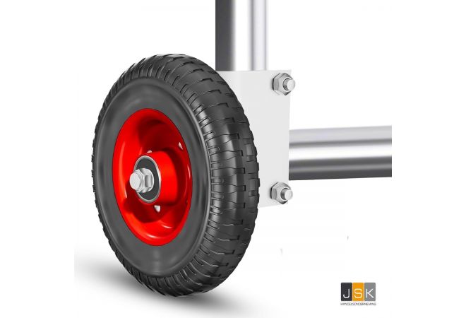 (Bouw)hekwiel met rubber band, gelagerd, 6 inch zwaar voor ronde buizen bouwhekken, diameter 42-51mm poortwielen voor houten hekken, tuinhekken, bouwhekken, tuinhekken