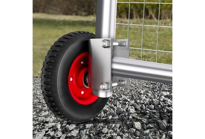 Poortwielen 6 inch zwaar voor ronde buizen bouwhekken, diameter 42-51mm poortwielen voor houten hekken, tuinhekken, bouwhekken, tuinhekken