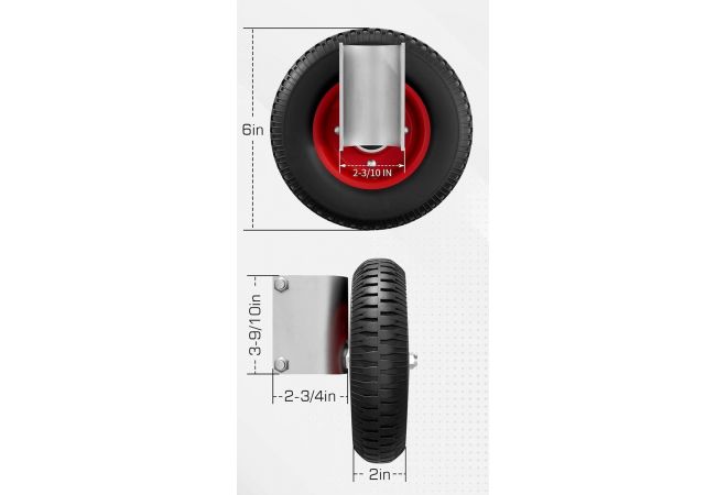Poortwielen 6 inch zwaar voor ronde buizen bouwhekken, diameter 42-51mm poortwielen voor houten hekken, tuinhekken, bouwhekken, tuinhekken