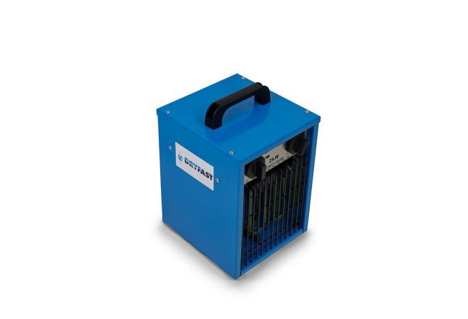 Elektrische kachel Dryfast DEH2 2 kW | 230V, Aansluitspanning 230 V / 50 Hz, Luchtopbrengst 186 m³/uur Capaciteit 1 - 2 kW,