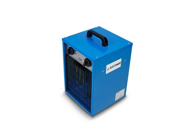 DEH3 | Elektrische kachel Dryfast 3 kW 230V | Capaciteit 1.5 - 3 kW | Aansluitspanning 230 V / 50 Hz | Luchtopbrengst 476 m³/uur