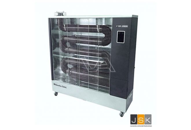 Infraroodstraler VAL-6 – FIR2000 Shizuoka - met ingebouwde thermostaat - wordt niet beïnvloed door wind, dus ook heel geschikt voor buiten - reukloze en rookloze verwarming
