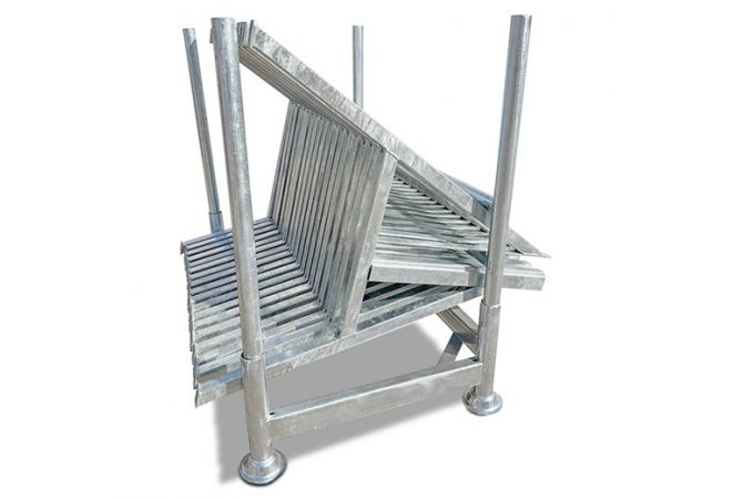 Pallet 1160×700 t.b.v. A-frames en losse H-steun - Verzinkt opslagrek voor A-Standaards - Stapelrek voor A-vormige montageframe' s A-bord of A-frame