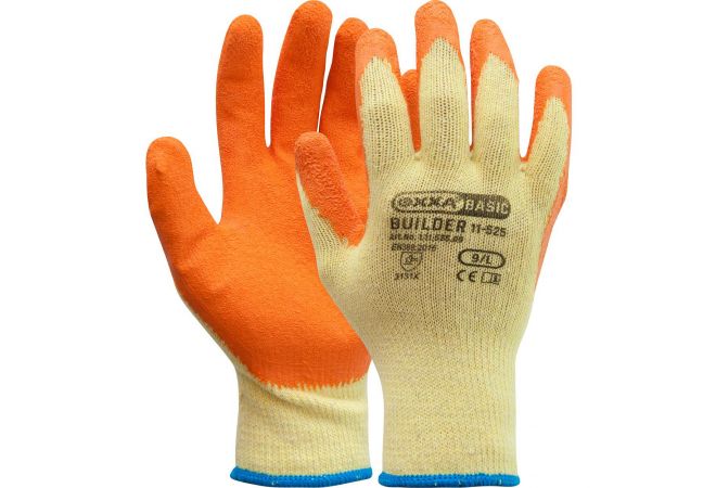 1.11.525.00 OXXA® Builder 11-525 (Bricker) handschoen voor stratenmakers (Dozijn 12 paar) (Maat 8-10) - 11152500