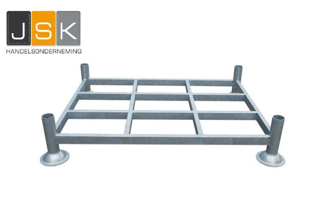 Stapelrek voor magazijninrichting 1370x1000 | 1545x1180x310 mm buitenafmeting | 1300x930 mm binnen-afmeting | Laadvermogen 2.000 kg
