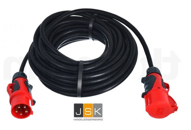 Verlengkabel 25m 5x6 mm² CEE 32A 5-polig 400V - 104768