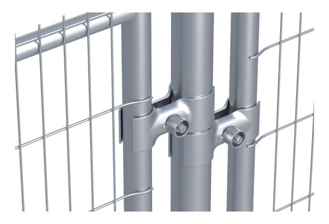 Bouwhek klem koppeling 42/60 mm beveiligd | Bouwhekklem 42/60 mm | Voorzien van een 3-tandsysteem die alleen te monteren is met een speciale gripsleutel | High Security - JSK Handelsonderneming