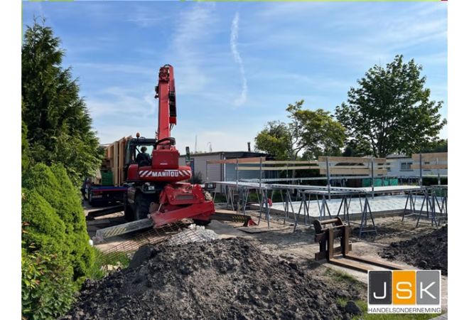 Verstelbare 'Hollandse schraag' 120-195 cm gegalvaniseerd | Uitschuifbare schraag in hoogte verstelbaar | Getest tot 1.500 kg gespreid gewicht | 1446.151147