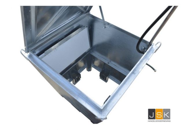 Bouwwaterput met 2 beluchte kranen met RVS Standleiding 110x107x110cm - JSK Handelsonderneming