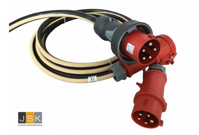 CEE-verlengkabel ALU 63A, 5G16, 400V, 5-polig, 15 meter