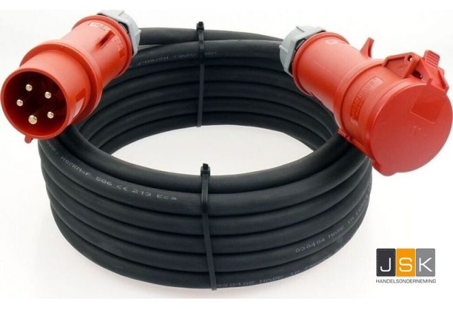 Mennekes Krachtstroomkabel 10 meter H07RN-F 5G2,5 CEE 16/5/400 - 105300/10/ME