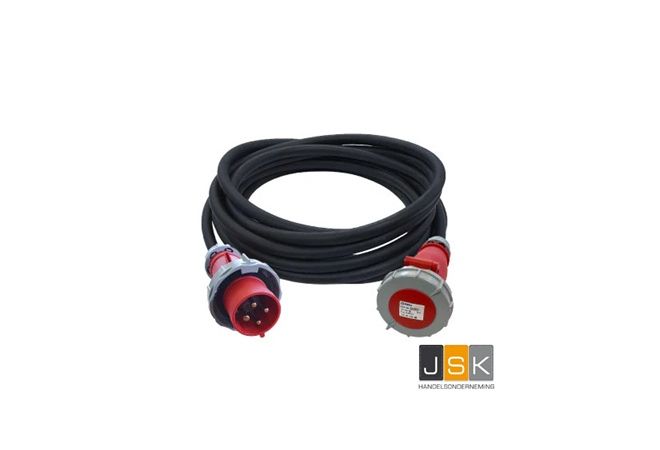5 meter Reefer Extension Lead - 32A 3h 440V IP67 waterdichte industriële kwaliteit - 4G6mm² - Reefer-Cable - Reefer Extension Cord