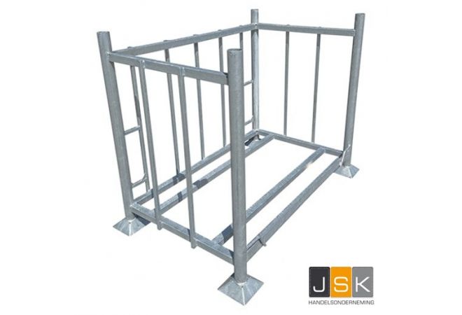Bouwhekblokken pallet - Bouwhekvoeten pallet - Stapelpallet voor bouwhekvoeten - Stapelrek voor 25 bouwhekvoeten - Bouwhekvoetenpallet - Opslagbunker Bouwhekvoeten [CLONE]