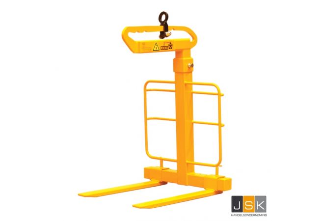 Verstelbare pallethaak (autolaadkraanmodel) WLL 2.000/1.750 kg type PG-120-1.75-SSB, breedte verstelbaar (400-950 mm), in hoogte verstelbaar (1.250-1.900 mm)