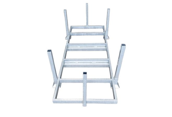 Rijplatenrek met uitneembare rongen | Rijplaten pallet | Rijplaten stapelrek | Rijplatenbunker | 1010.0025