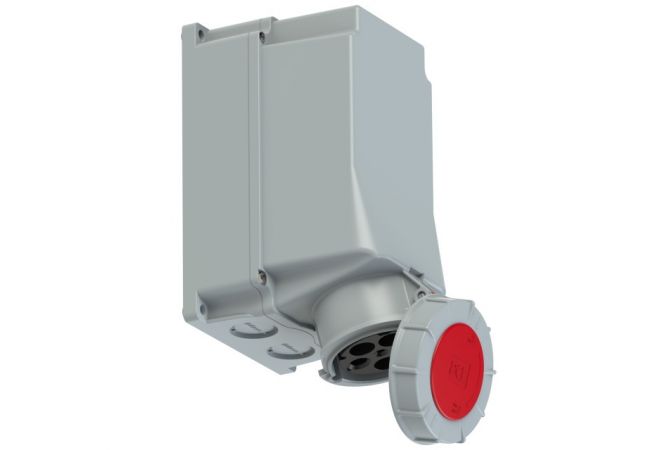 145-6 CEE 125A wand(contact)doos 5-polig 400V 6h IP67 Power Twist | 102664/831.456 | Sirox PCE