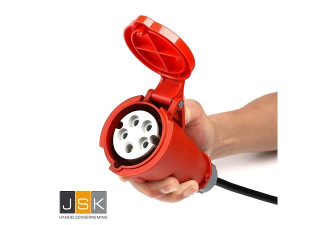 162>325 | Adapterleitung für Elektroauto-Ladekabel E2, Schutzkontaktstecker 230V, 16A > CEE Kupplung 400V, 32A, 5-polig, EAN4011160613739 | 1446.162325
