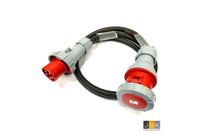 63A>125A CEE Verloop Adapter voor batterypack, van 63A 5-polig>125A 5-polig, 380V-400V, IP67 | 6351255