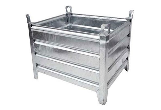 Transportbak voor steigeronderdelen 800x500x400mm | Afmeting: 800x500x400/430 mm | Laadvermogen 500 kg | Geheel thermisch verzinkt | 1446.805040