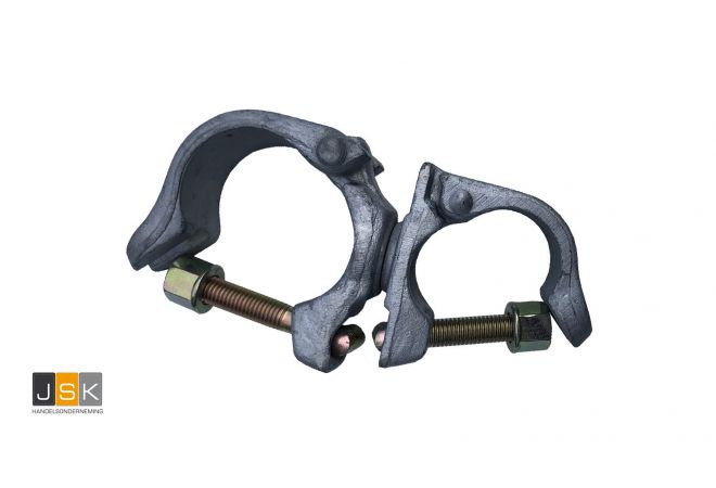 Verloop draaikoppeling 48.3 - 60.3 mm met boutsluiting | nieuw | Diameter: 48/60 mm - Sleutelwijdte: SW 22 - Materiaalsoort: thermisch verzinkt staal - Volgens: EN74