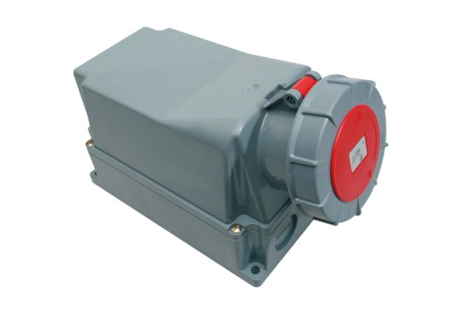145-6 CEE-wall mounted socket 125A 5p 6h IP67 POWER TWIST | 102664/831.456 | Sirox PCE