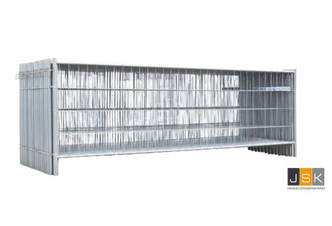 Bouwhek bundel 34x laag model type M50 | naverzinkt 34 stuks | 119 meter aan laag model bouwhek, stevig en duurzaam dankzij de naverzinking | 1446.602881