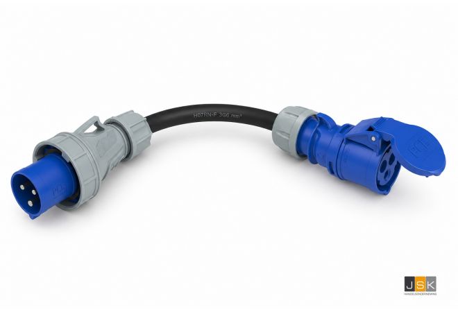 633>323 - CEE Evenement verloop adapter 63A 3p naar CEE 32A 3p 240V - ongezekerd - 633323