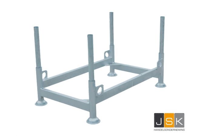 116x70cm Opslagpallet 1160x700mm | thermisch verzinkt met 4 hijsogen | stapelbaar exclusief rongen / staanders (optioneel mee te bestellen) | 1446.10100000