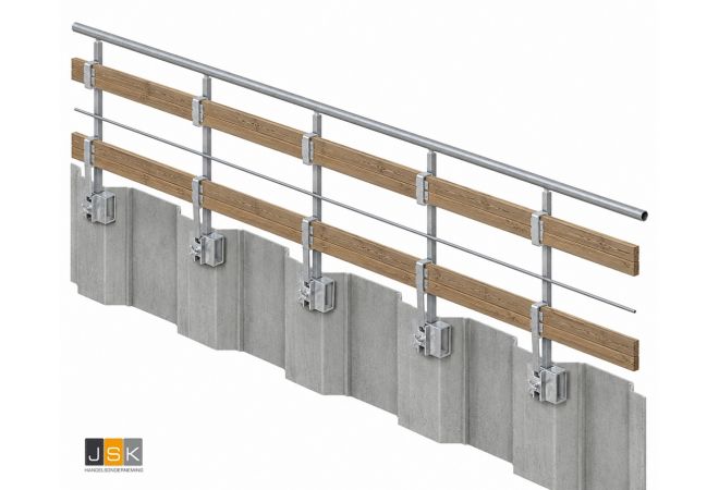 Damwand beugel thermisch verzinkt | Staanderbevestiging Damwand | Thermisch Verzinkt | Leuningbevestiging | Damwandklem | Damwand leuning