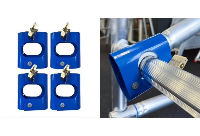 Rolsteigerslot - voor het beveiligen van aluminium rolsteigers - JSK Handelsonderneming