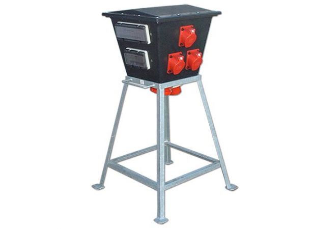 KERAF Verdeelkast Omega KE101N | 1x doorlus 63A 5p | 3x CEE 32A 5p | 6x Schuko 16A 230 V | 107649