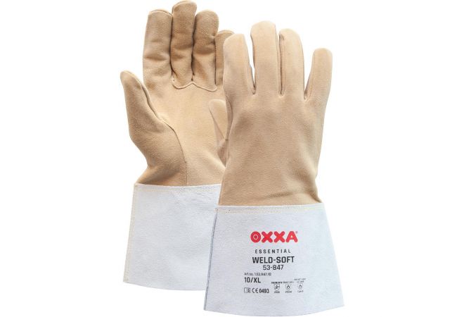 15384710 OXXA® Weld-Soft 53-847 lashandschoen (Doos 60 paar) (Maat 10) - 1.53.847.10