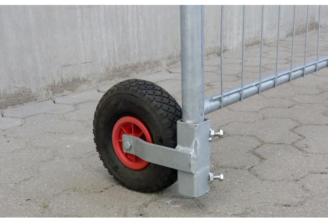 Bouwhek-wiel diam.25cm (gelagerd) met luchtbandwiel - JSK Handelsonderneming