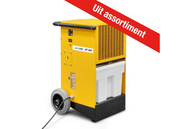 Bouwdroger DF200 Capaciteit max. 35 l / 24 uur | Werkbereik 0°C - 35°C Luchtverplaatsing  230 m³/uur | Axiaal ventilator | Aansluitspanning 230 V / 50 Hz - JSK Handelsonderneming