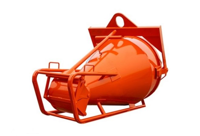 Beco beton(stort)kubel 300 liter origineel liggend, onderlossend, eigengewicht van 115 kilogram en een maximale massa last van 835 kilogram