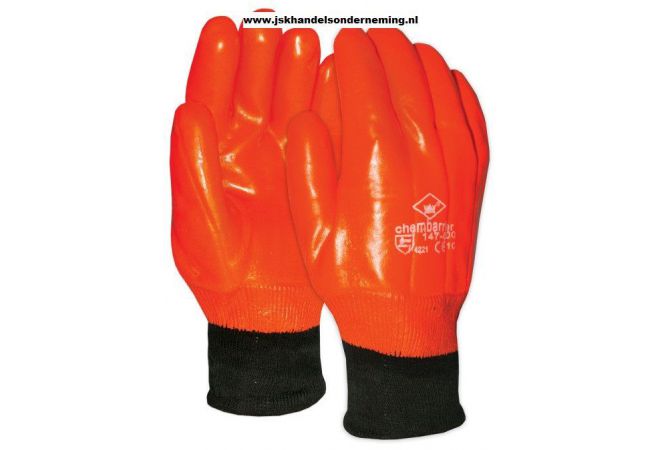 PVC werkhandschoen 47-500 oranje