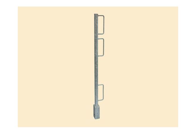 LEUNINGHOUDER GEGALV. MET BADDINGKASTJE 130 CM MET 2 BEUGEL EN 1