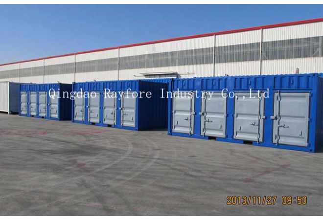 20ft opslag container met extra toegangsdeuren 6.06 x 2.44 m