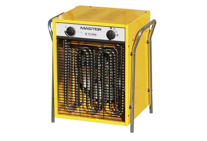Master elektrische heater B 15 EPB | Vermogen 7,5 - 15 kW | Luchtvolumestroom 1700 m³/u | Capaciteit (kcal/u) 6.450 - 12.900 kcal/u - JSK Handelsonderneming