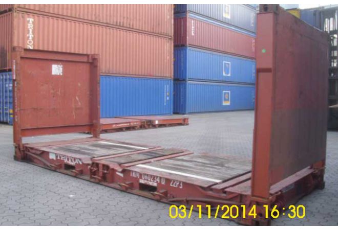 20ft collabsible flat container 6.06 x 2.44 m