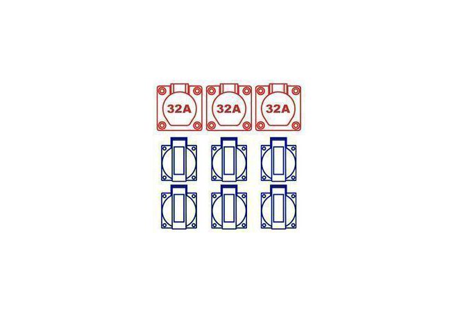 Verdeelkast plaatstaal type KERAF KEM  63 Amp. 104506